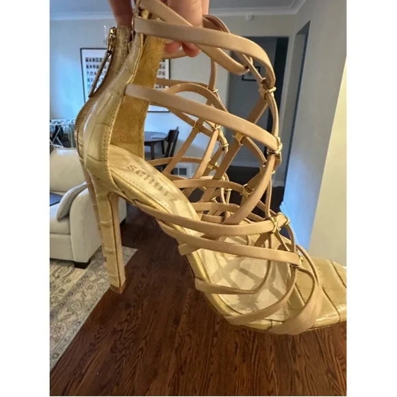 Women's Schutz Heels Size 7.5B Light Wood - Picture 6 of 11